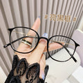 Retro Presbyopia Glasses Round Tortoise Shell Frame Influencer Unisex Older Adults One Lens Hand Machine Anti-Blue-Light Reading