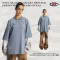 ARTIE Fall/Winter Wasteland Pure Cotton Spray-Dye Faux Layered Contrast T-Shirt