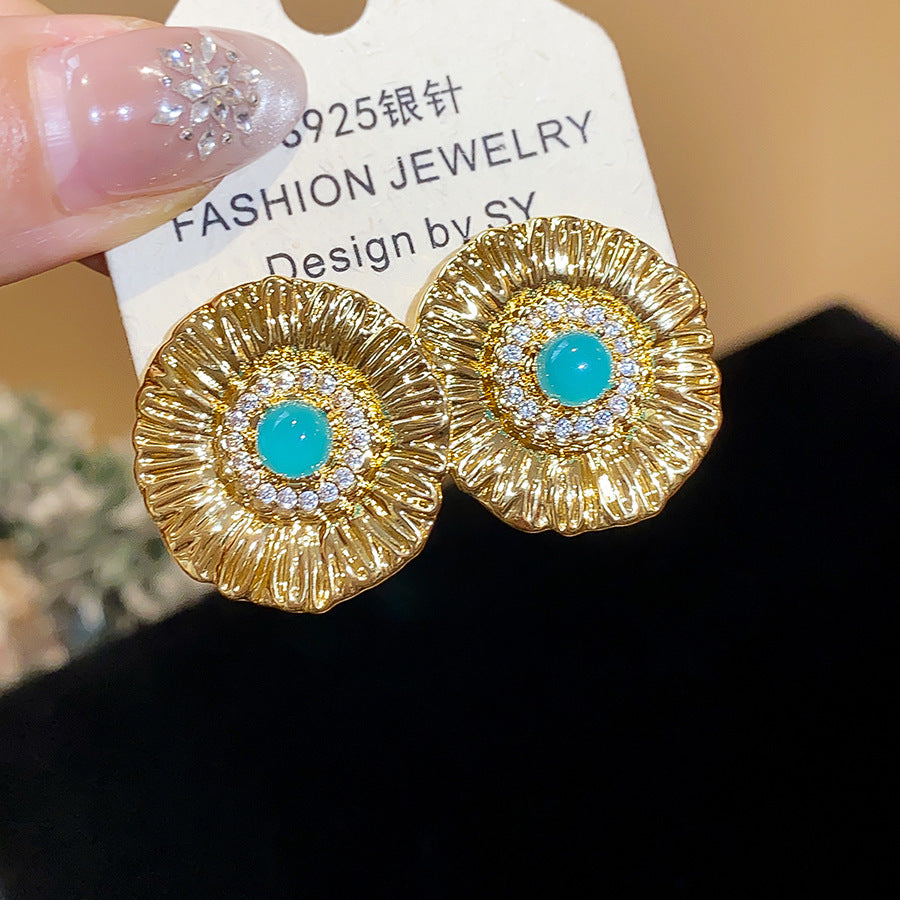 Rhinestone Butterfly Stud Earrings - view 7