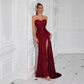 Women's Strapless Sexy Evening Gown Banquet Party