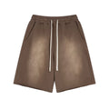 ARTIE Men's Spring/Summer Retro Brushed 360G Distressed Washed Loose Fit Shorts
