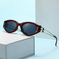 Western New Cat-Eye Sunglasses Metal Temple Women Premium UV-Proof Sunglasses Street Snap Sun-Proof Glasses