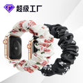 For appleiwatch Watch Band Overseas Women Polyester Fabric S8765 Third Gen Tweed Style Printed Apple Band