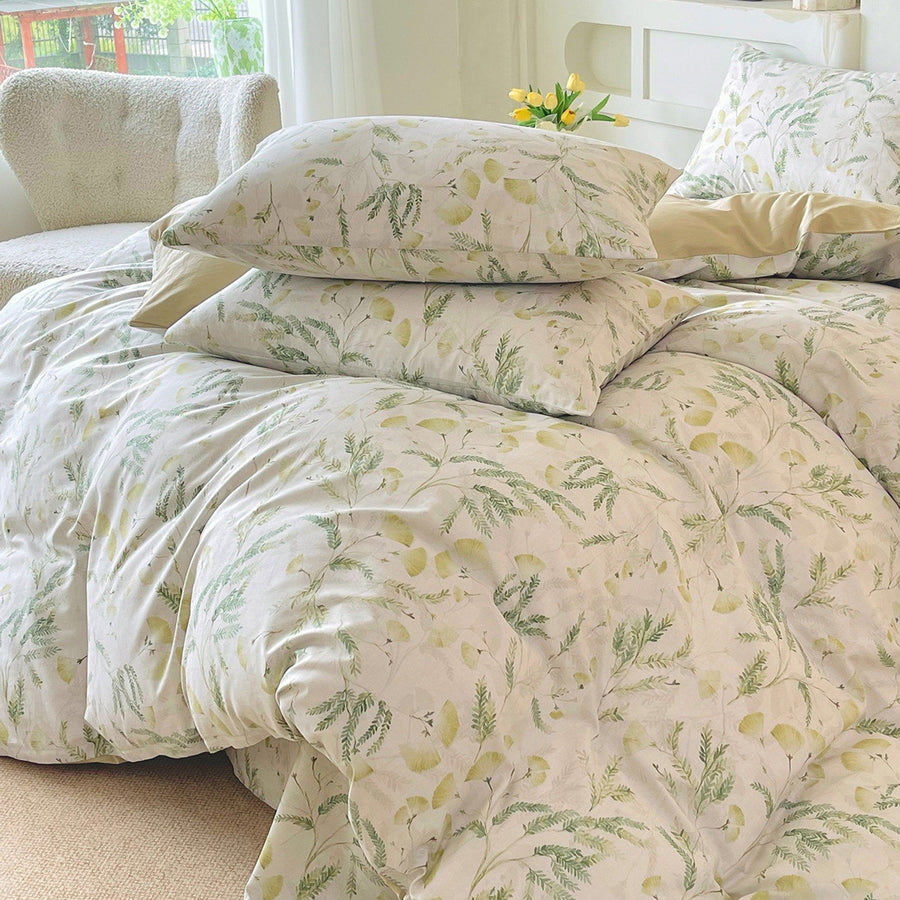 Vintage Floral Cotton 4-Piece Bedding Set – Soft Bedroom Linen - view 3
