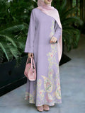 Women's Summer Office Long Sleeve Printed Set 2026 | 2 Piece Outfit Set - 3K6Y25MF26YTNSB221