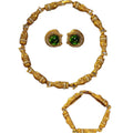 Vintage Imperial Breeze Necklace Retro Simple Versatile Accessory Set Premium Glaze Rhinestone Necklace