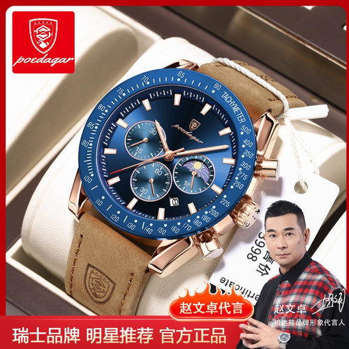 Swiss Brand Multifunction New Mens Watch Waterproof Glow Quartz Watch Live Export Bestseller Drop Ship
