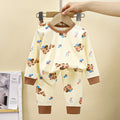 children's underwear pure cotton set autumn new boys' autumn clothes and long johns baby pajamas gir