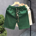 men's summer fashion light luxury versatile casual shorts men's teenagers' personalized printed draw