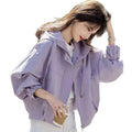 Fall Korean Casual Petite Loose Jacket + Top