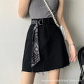 Women's Fashion Versatile Belt Dress + Pants 2026 | Casual Trousers - Black
