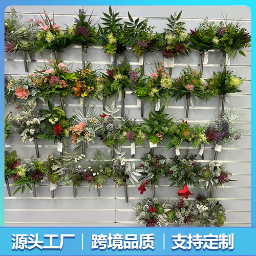 Christmas Wear Jewelry Faux Plant Faux Flower Grass Indoor Resin Fabric Verdant Wear Jewelry Plant