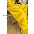 Spring-Summer Workwear Retro Embroidered Loose Pants