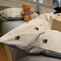 Grey Bear Washed Cotton Jacquard 4-Piece Bedding Set - view 2