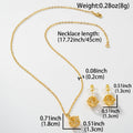 Overseas Western Fashionable Simple Cutout 5 Light Star Pendant Earrings Necklace Accessory 2-Piece Set Women