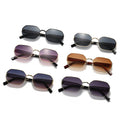 Retro Hot Girl Polygon Sunglasses Small-Frame Wide UV-Proof Women Sunglasses Influencer Personality Fashionable Glasses