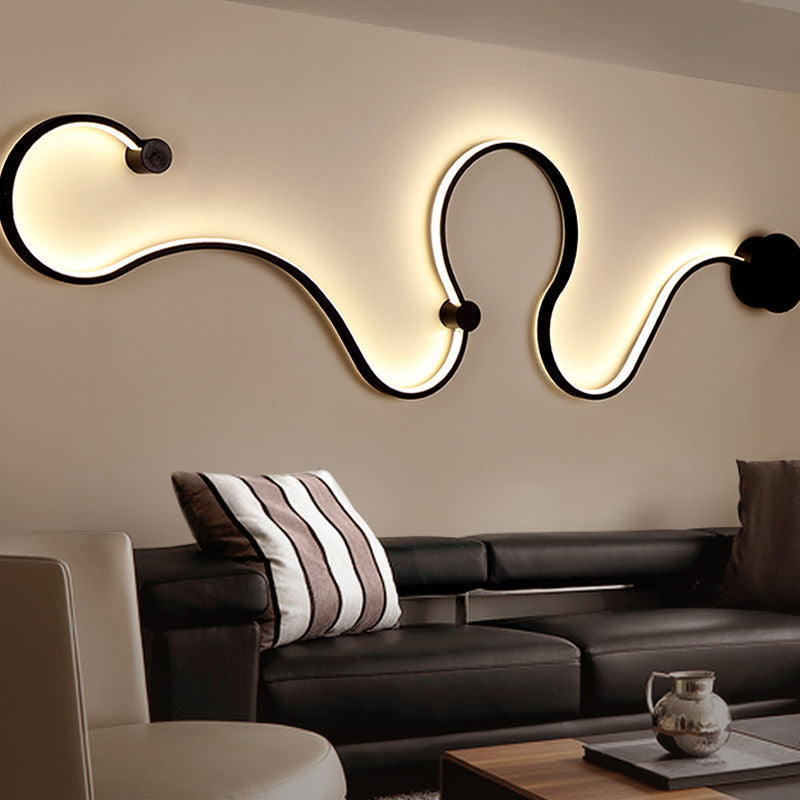 Postmodern minimalist wall lamp Nordic creative led bedroom home bedside decoration indoor wall lamp living room
