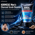 跨境KORMESIC男士木炭磨砂洁面乳Facial cleanser外贸厂家批发