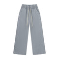 ARTIE Men's American Streetwear Batik Distressed Washed Frayed Edge Spliced Loose Fit Wide Leg Wide Leg Pants