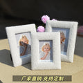 毛绒相框密度板mdf包绒布泰迪绒手工框圣诞节欧美亚马逊678寸跨境