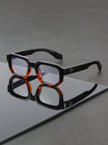 Small Square Frame Plano Glasses Anti-Blue New Overseas Western Trendy Personality Influencer Style Frame Glasses Unisex
