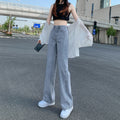 Fall Petite High Waist Drapey Wide Leg Straight Leg Pants