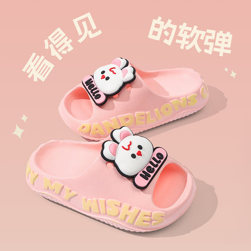 儿童拖鞋夏季男女童卡通可爱熊猫兔子居家DIY防滑软底EVA环保凉拖