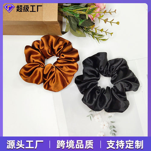 French Satin Large Scrunchie Hair Tie Retro Simple Versatile Fabric Art Hair String Snake Hair Tie Influencer Hair Accessory Mermaid