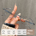 GM Glasses Frame Women Cat-Eye Titanium Metal Oval Round Prescription Men Blue-Light Glasses Frame Maison Margiela M216 Gold Silk Glasses