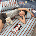 卡通风全棉磨毛毛巾绣系四件套100纯棉被套床单床笠学生宿舍套件