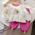 Girls' Striped Hoodie and Contrast Leggings Set
