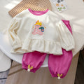 Girls' Lace Trim Printed Hoodie - Fall