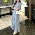 French Elegant Long Sleeve Sun-Protection Shirt + Skirt 2-Piece Set