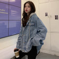 Women's Fall Korean Casual Loose Jacket + Top 2026 | Trendy Jacket - Light Blue