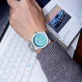 Cross-Border Hit Mens Watch Sand Texture Glow Waterproof Steel Band Quartz Watch Fashionable Light Luxury Formal Stylish Watch