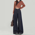Fall Casual High Waist Drapey Loose Wide Leg Pants