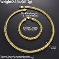 Western Men Women Gold Plated Necklace Overseas Hip-Hop Style Punk Rope Chain ins Fashionable Necklace Bracelet Set