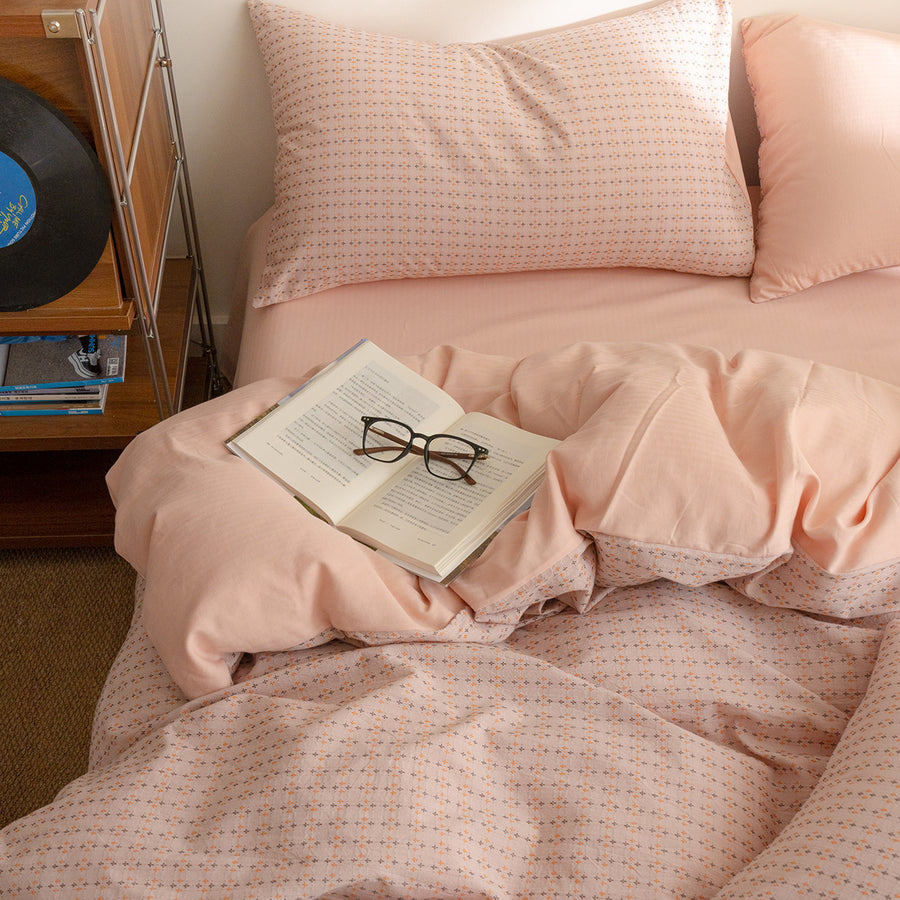 Mocha Era Cotton Jacquard 4-Piece Bedding Set – Elegant Bedroom Style - view 2