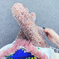 网纱打底裤女夏季外穿薄款弹力高腰彩色波西米亚小脚裤印花裤批发