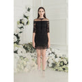 Marie Romantic Lace Off-Shoulder Bow Tie Dress 7390, Clearance