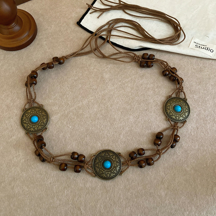 Bohemian Wooden Bead Waist Chain - view 10