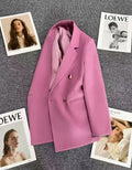 Women's Fall Korean Elegant Waist-Tie Blazer 2026 - Coral