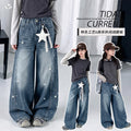 Girls' Crystal Star Wide-Leg Jeans