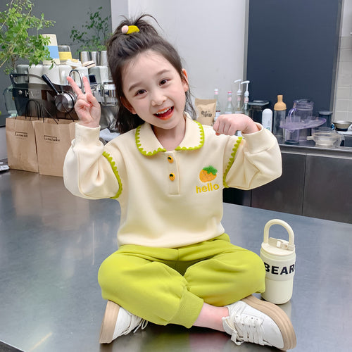 Girls' Long Sleeve Hoodie 2-Piece Set