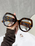 Big Frame Plano Glasses Anti-Blue 2026 New Western Fashionable Casual Influencer Style Women Personality Sunglasses