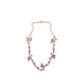 Runaway Princess Super Fairy Pink Crystal Berry Branch Flower Jewelry Set Imperial Breeze Wedding Necklace Light Luxury Niche Necklace