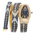 2025 New Cross-Border Bestseller Snake Bangle Rhinestone Snake Shape Dial Women Quartz Watch Personality Watch Wholesale