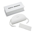 Custom gm Glasses Case Premium Packaging White Box Leather Soft Bag Drawstring Storage Box Anti Press Sunglasses Box Set