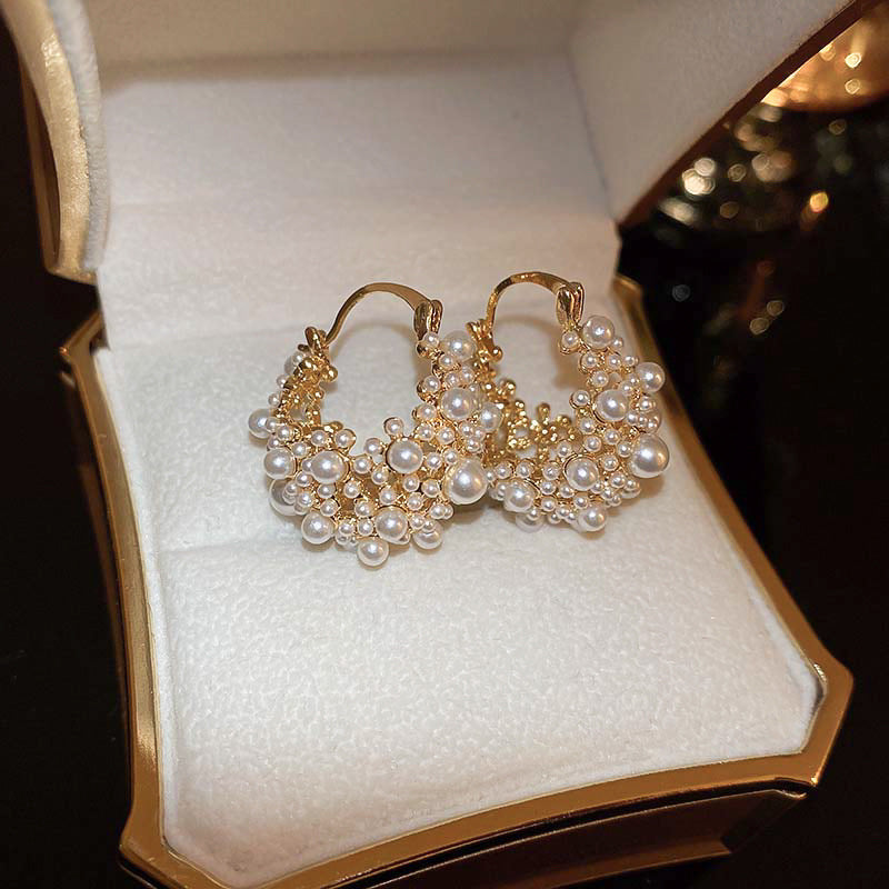 French Pearl Bow Two-Way Stud Earrings - view 7