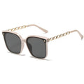 Polarized Women Sunglasses Summer Sun-Proof Sunshade Premium Metal Chain Big Frame UV-Proof Driving Men Sunglasses